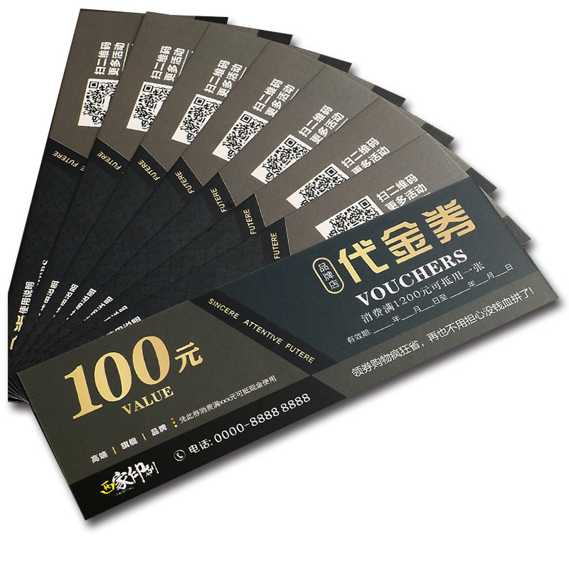 discount coupon voucher printing for sales promotion custom coupon book printing after service cards