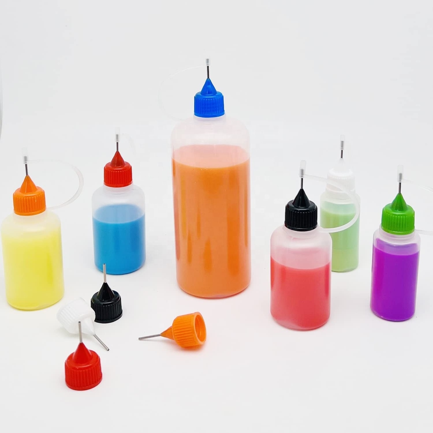 3-100ML Needle Tip Glue Applicator Bottle With funnel for Paper Quilling DIY Scrapbooking Paper Craft Tool