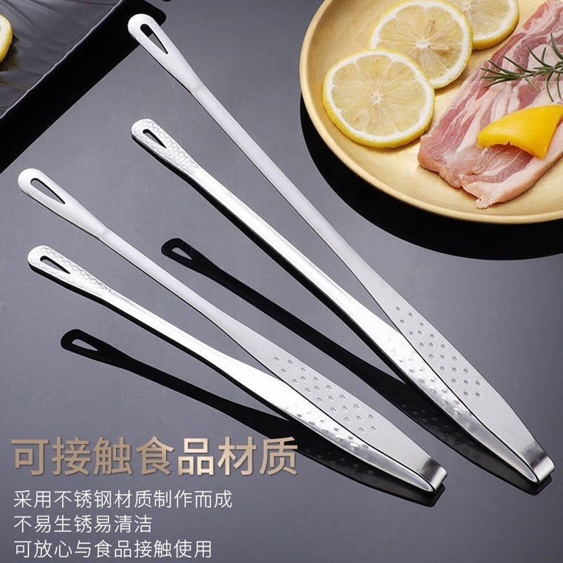 Kitchen Culinary Tweezer Tong Stainless Steel Cooking Offset Tweezers Tongs