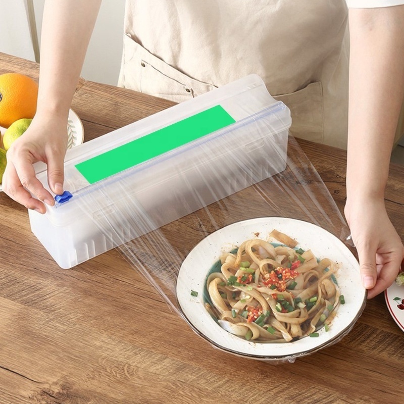 Adjustable Cling Film Cutter Home Food Wrap Dispenser Food Wrap Stretch Clear Cling Wrap Household Economical Slitter