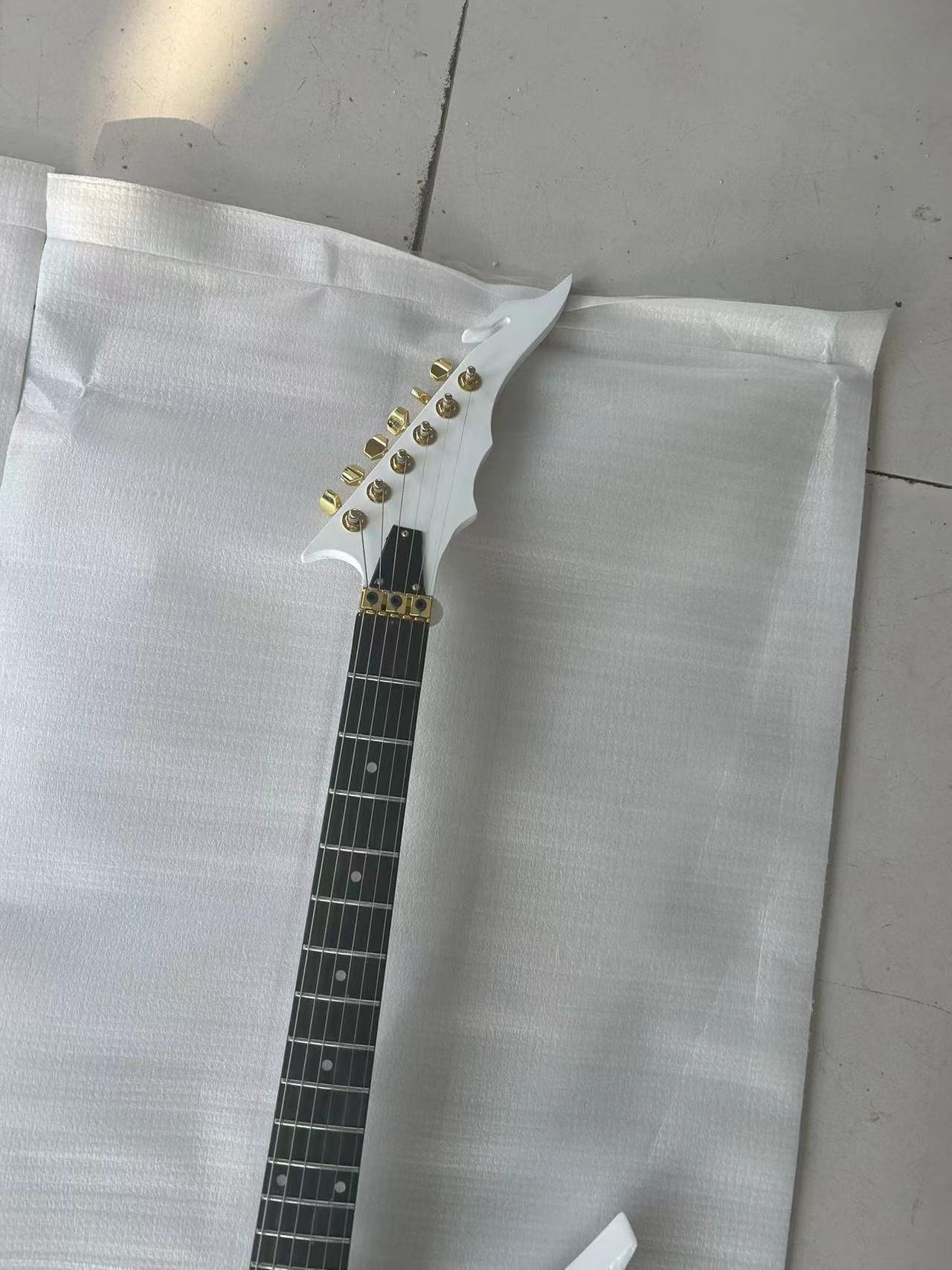 Rare guitar, white winged personalized high-end pickup electric guitar, shipping to home