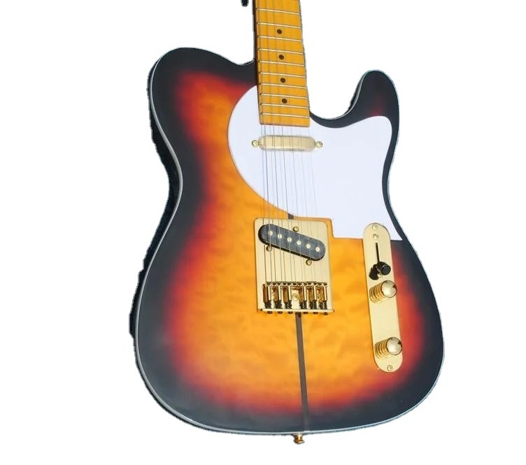 High Quality Tuff Dog Tone Sunburst Electric Bass Guitar Manufactured in Chinese Factories with Maple Back and Side Material