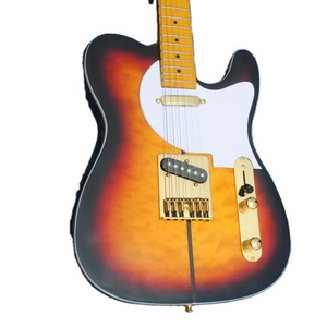 High Quality Tuff Dog Tone Sunburst Electric Bass Guitar Manufactured in Chinese Factories with Maple Back and Side Material