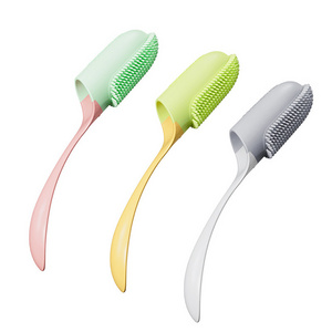 Pet toothbrush Finger toothbrush with handle Soft glue tooth cleaning brush Dog and cat oral cleaning tool