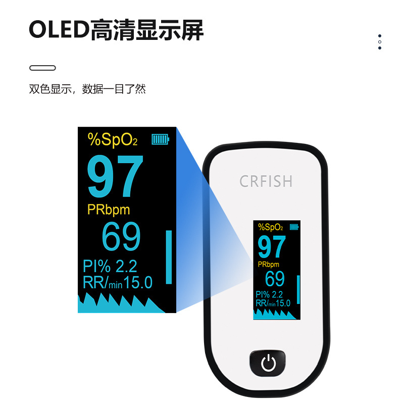 CRFISH hot sale pulse Oximetro fingertip pulse finger oximetro blood oxygen saturation monitor OX-8813