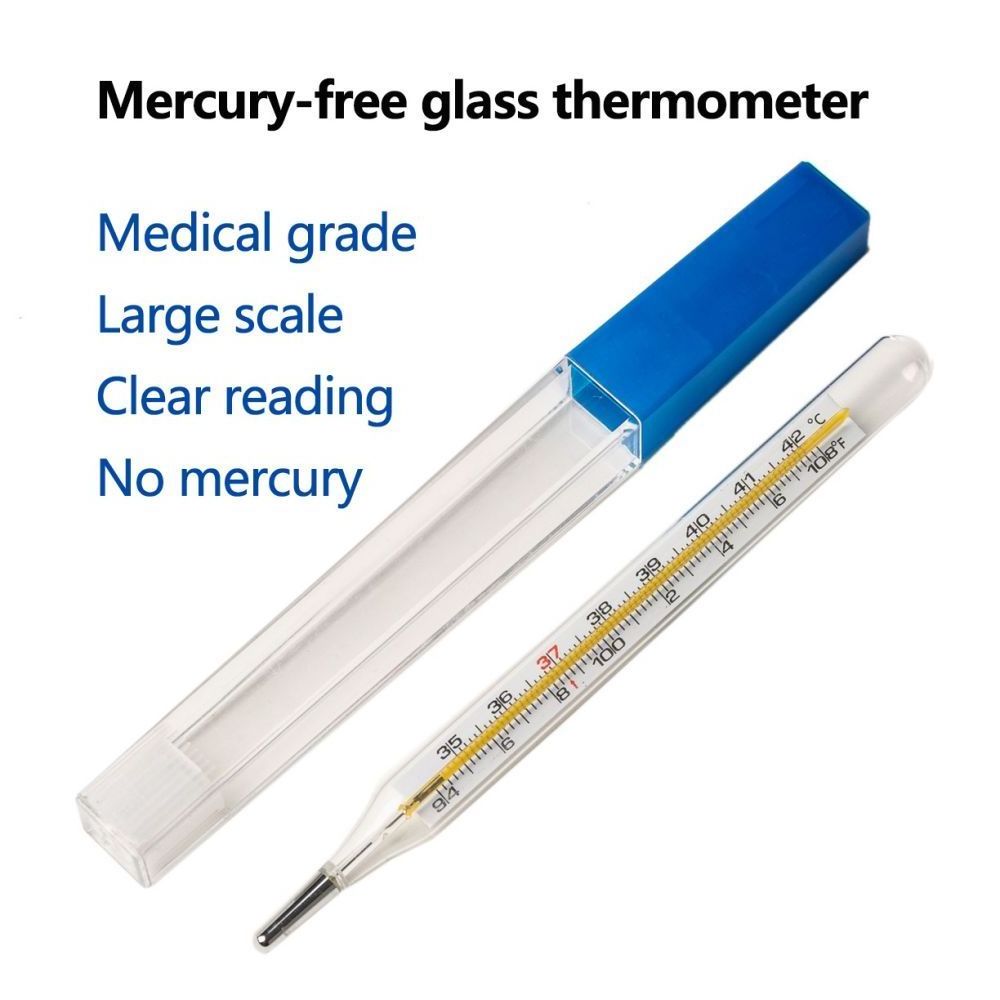 High Quality Gallium Indium Tin Alloy Glass Thermometer Safe Non-Toxic Mercury-Free Thermometer  for Pregnant Women and Baby