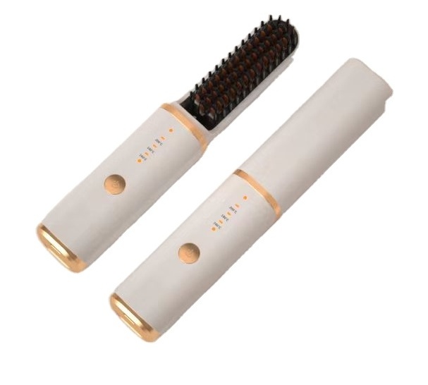 Easy Carry Cordless Hair Straightening Comb Hair Brush Fast Straight Hair Straightener Comb Salon Hot Brush