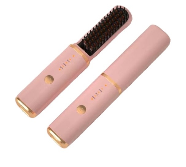 Easy Carry Cordless Hair Straightening Comb Hair Brush Fast Straight Hair Straightener Comb Salon Hot Brush