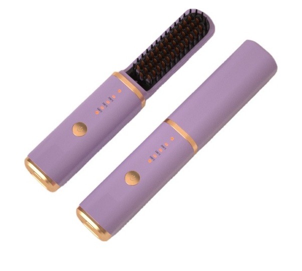 Easy Carry Cordless Hair Straightening Comb Hair Brush Fast Straight Hair Straightener Comb Salon Hot Brush