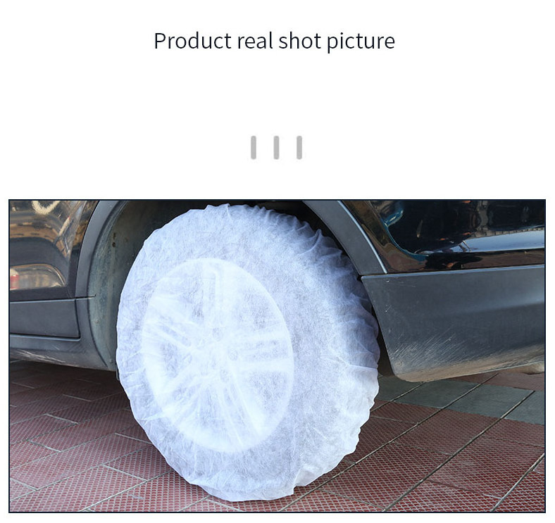 manufacturer custom Waterproof disposable non woven car tire cover for sale