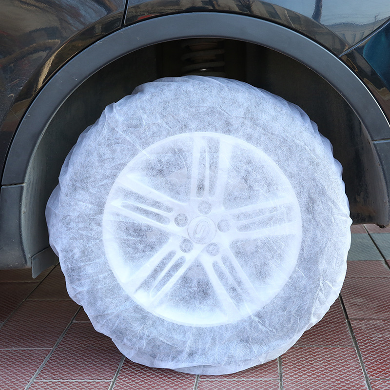 manufacturer custom Waterproof disposable non woven car tire cover for sale