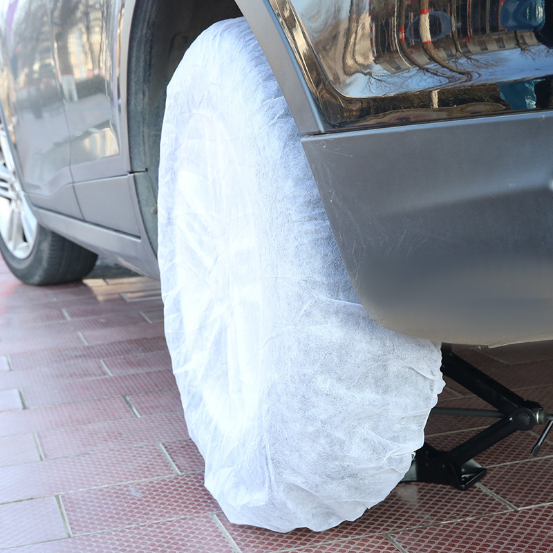 manufacturer custom Waterproof disposable non woven car tire cover for sale