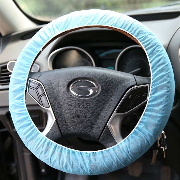 Non-Woven Auto Steering Wheel Cover Disposable Customer Logo Car Steering Wheel Cover