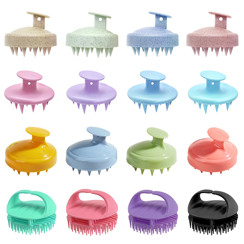 Wholesale Scalp Massager Soft Flexible Silicone Bristles For Hair Care Ergonomic Scrubber Exfoliator Shampoo Brush