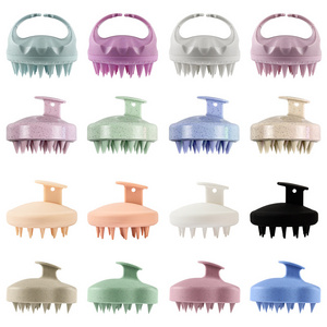 Wholesale Scalp Massager Soft Flexible Silicone Bristles For Hair Care Ergonomic Scrubber Exfoliator Shampoo Brush