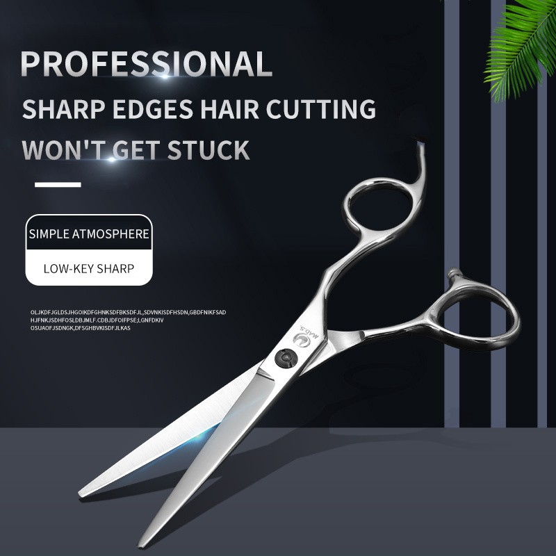 Hair Cutting Scissors Shears Shaping Grooming Shears Home for Men Women Customized Logo Stainless Steel Blunt Straight 54-56 HRC