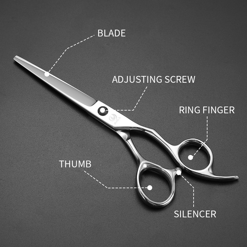 Hair Cutting Scissors Shears Shaping Grooming Shears Home for Men Women Customized Logo Stainless Steel Blunt Straight 54-56 HRC