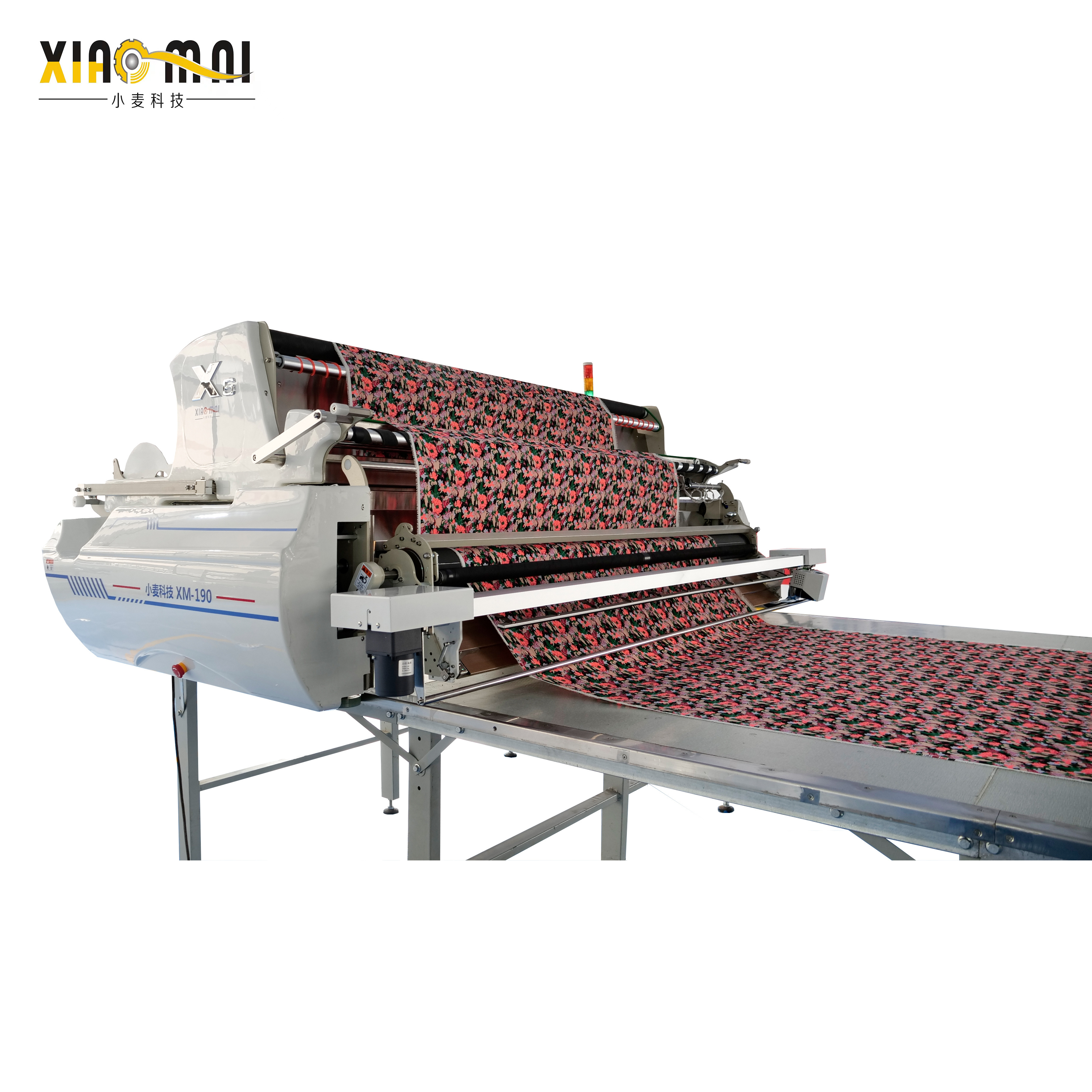 Xiaomai cloth spreading machine  Big Hopper for Large Roll fabric spreading machine for sale