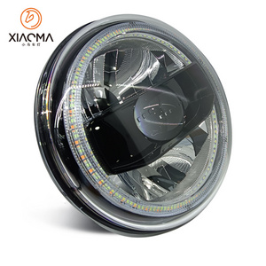 Selling Auto Accessories 7 Inch 8000k Driving Lights Angel Eyes Halo Lens Blue Led Headlight