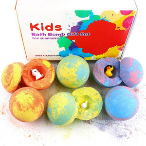 Luxury Bathbombs Inside Surprise Bubble Bath Fizzies 100g Vegan Essential Oil Spa 1pcs Bath Bombs for Kids with Toys