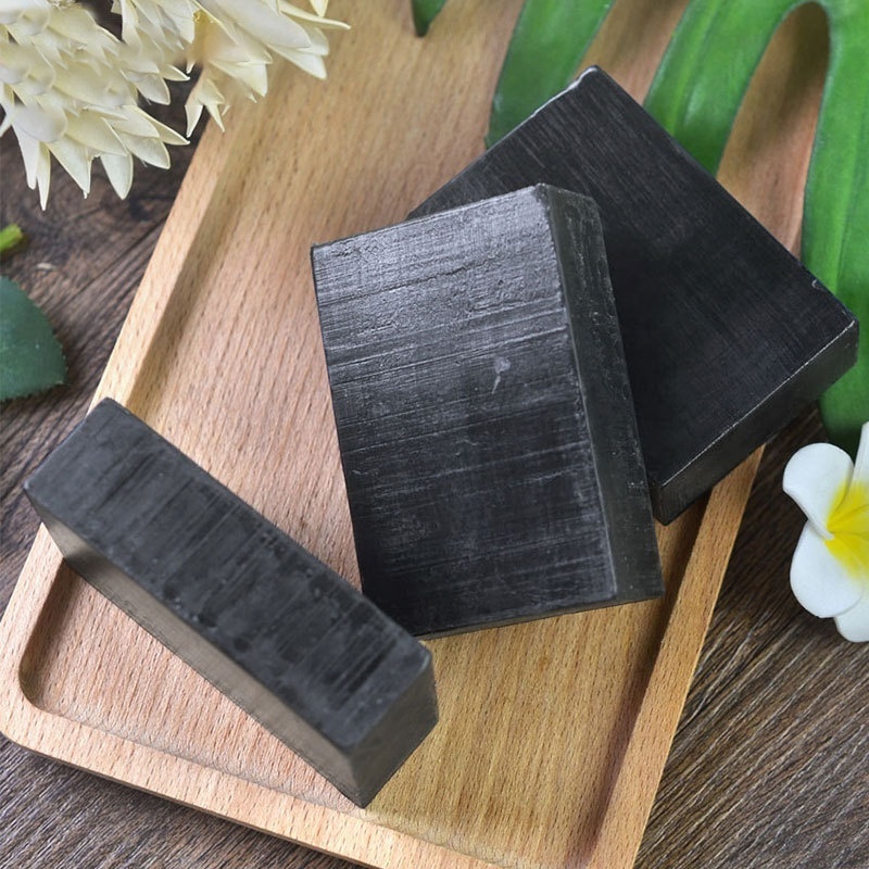 OEM Vegan Natural Herbal Essential Black Bamboo Charcoal Acne Oil Handmade Soap skin Remove Skin Deep Cleansing Whitening soap