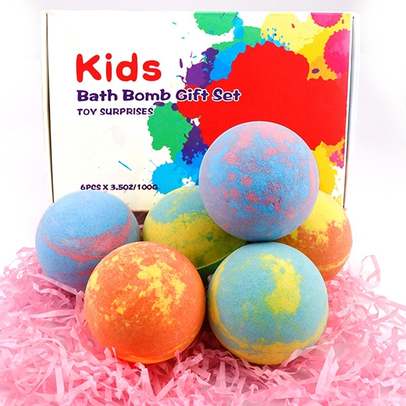 Luxury Bathbombs Inside Surprise Bubble Bath Fizzies 100g Vegan Essential Oil Spa 1pcs Bath Bombs for Kids with Toys