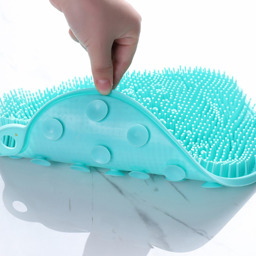 Foot Massage Shower Footpad Silicone Bath Massage scrub Cushion Brush Anti-slip for Lazy Wash Feet Clean Dead Skin Bathroom