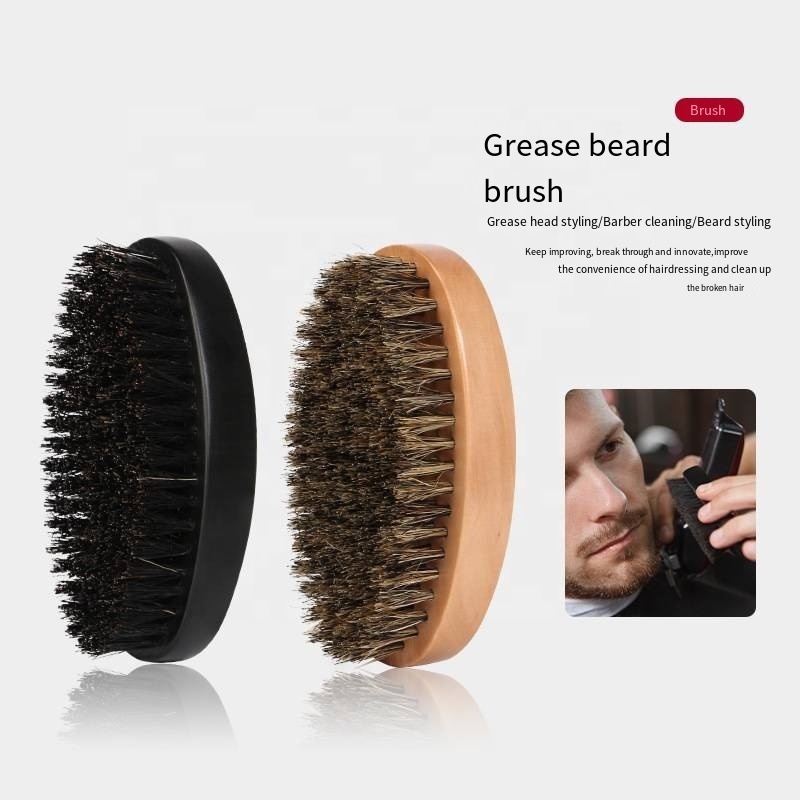 High quality top sell 100% boar Wood Beard Kit Beard Brush Set Double-Sided Styling Comb Repair Modeling Cleaning Care tools