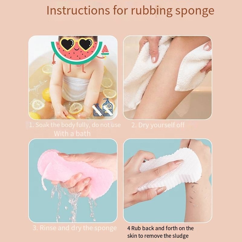 Esponja Exfoliante Soft Sponge Body Scrubber Bath Exfoliating Scrub Sponge Shower Brush Body Skin Cleaner Dead Skin Remover