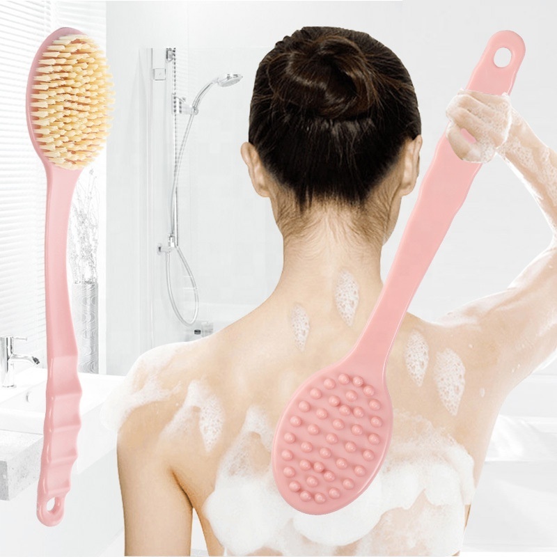 Long handle body exfoliate plastic PP brush friendly exfoliating brush Multipurpose bath brush for back