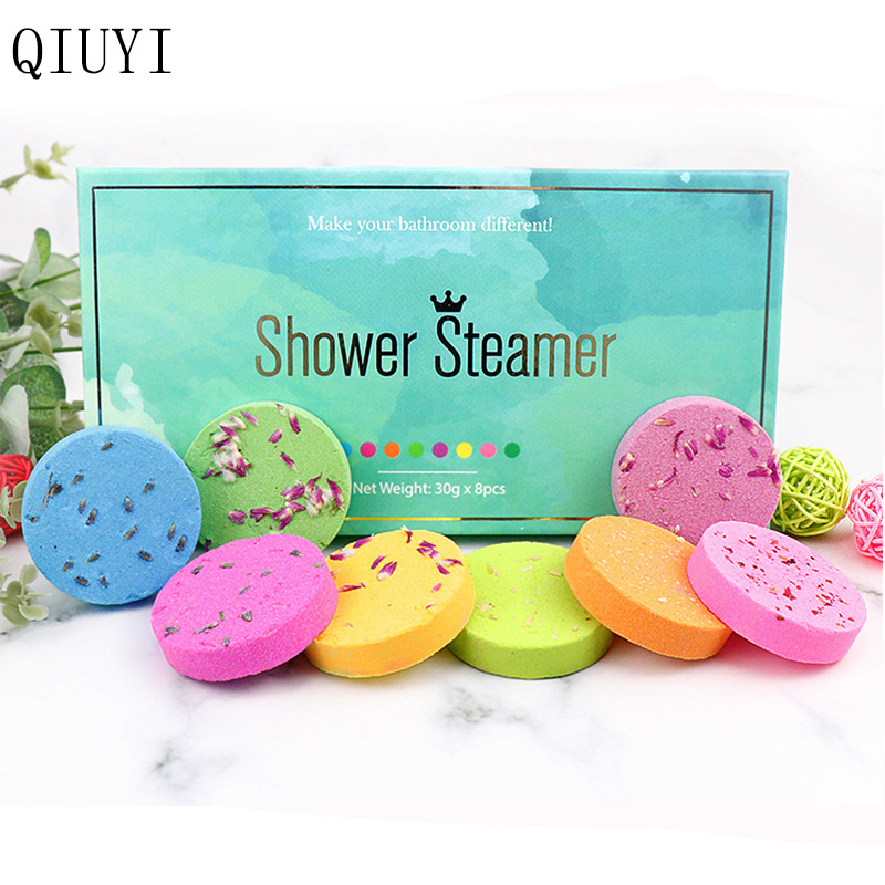 Hot 8 pcs Aromatherapy essential oil dried flowers bath bomb valentine Anti-fatigue bath bomb container cotton candy bath bomb