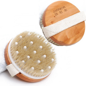 Natural Bristle Soft Wet Dry Skin Body SPA Brush Bath Massager Home Dry Wet Back Shower Brushes Exfoliating Bathing Brush