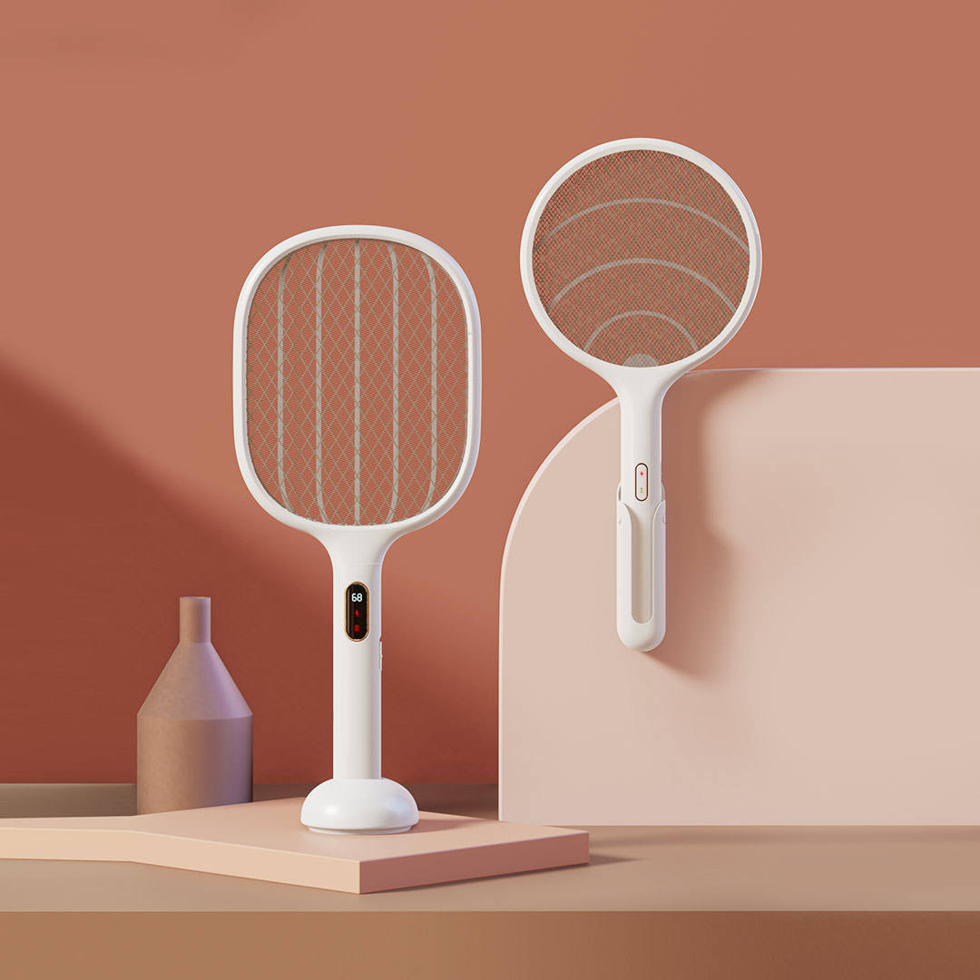 xiaomi youpin Qualitell Wholesale USB Rechargeable LED Mosquito Bat Racket 3 Layer Safety Net Electric Mosquito Swatter