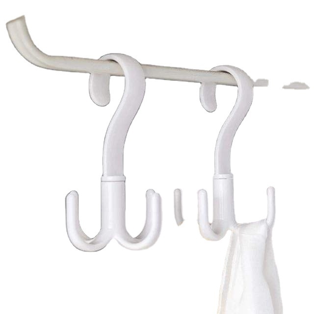 Coat Hooks Shoe Lace Hooks Rotated Hanger Bag Organizer Shoes Belt Scarf Hanging Rack Wall Mounted Plastic Single Round Yj Shoes