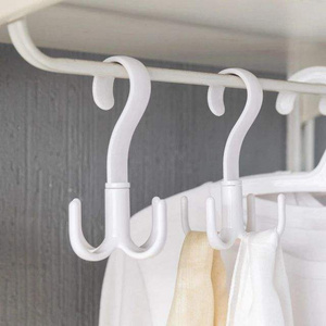 Compact and Rotatable Hooks with Multiple Colors Wardrobe Organizer Bag Hanger Shoes Belt Scarf Hanging Rack