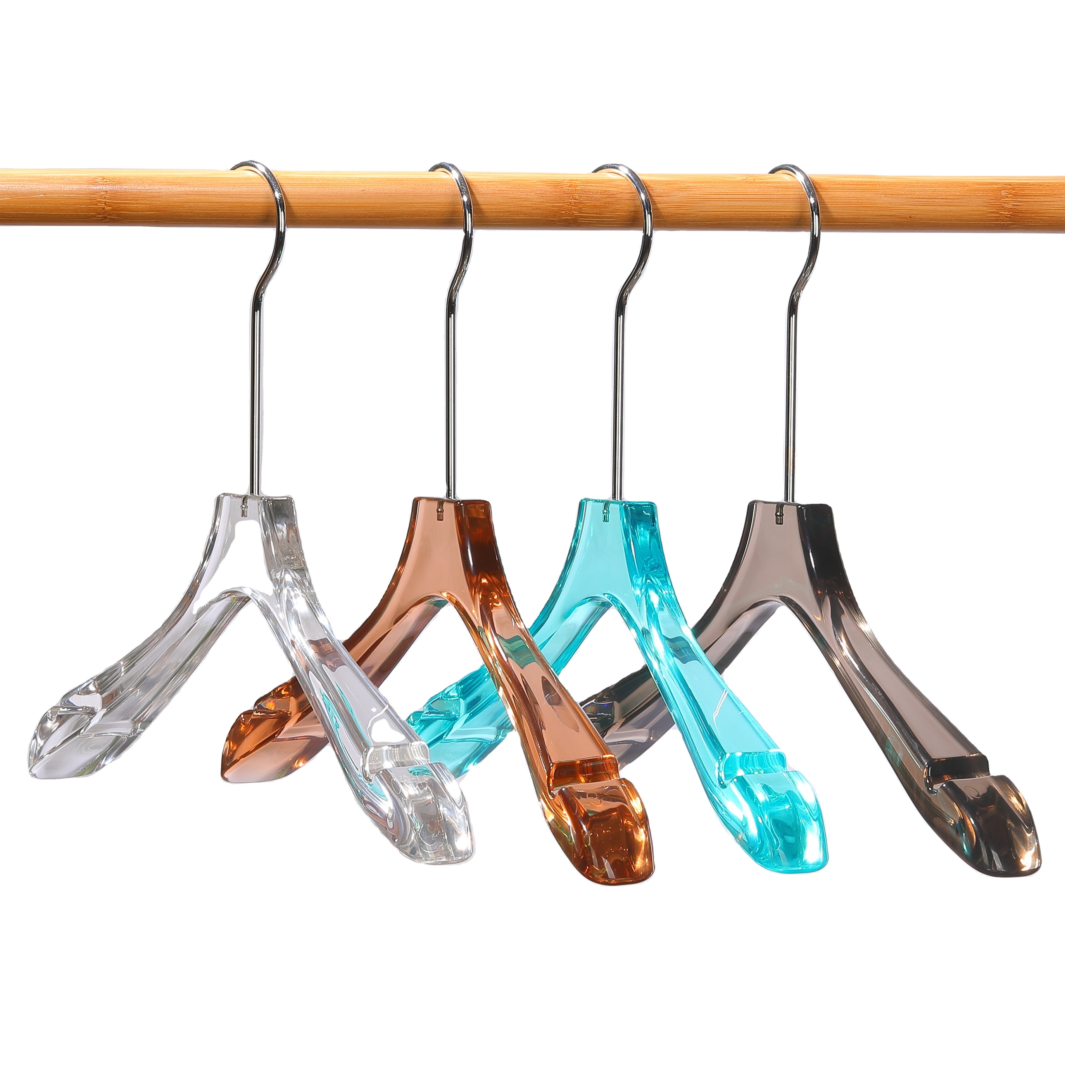 Acrylic Hanger Custom Acrylic Cloth Hangers Transparent Eco-friendly Plastic Luxury Iron Multifunction Clothing Organizer