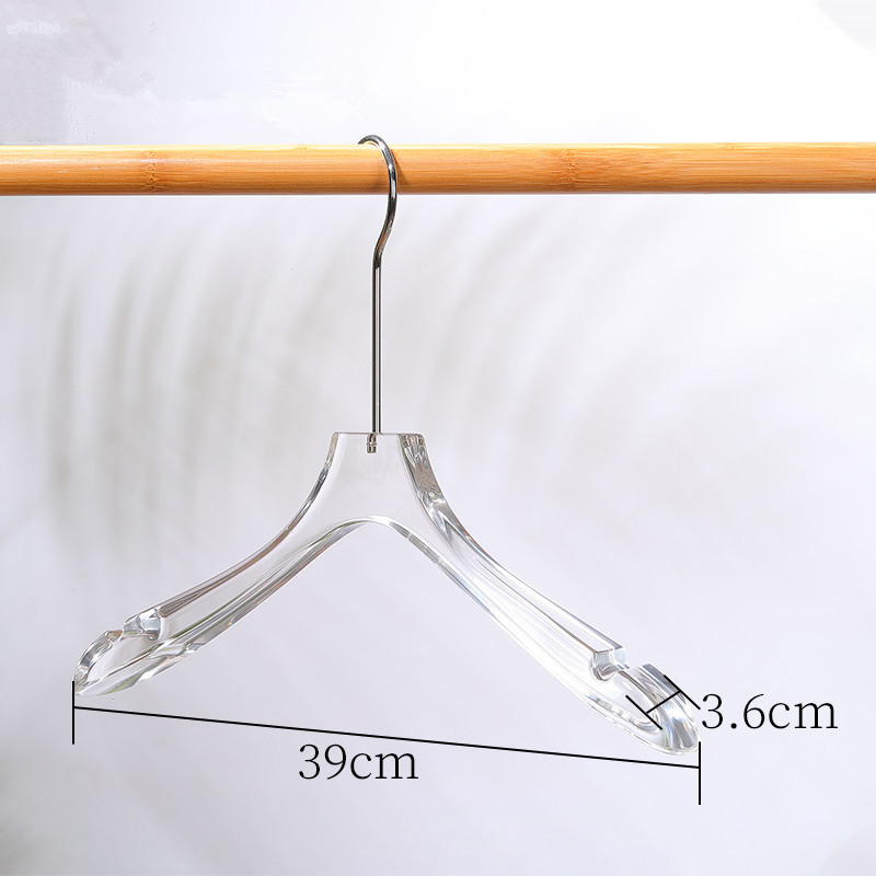 Acrylic Hanger Custom Acrylic Cloth Hangers Transparent Eco-friendly Plastic Luxury Iron Multifunction Clothing Organizer