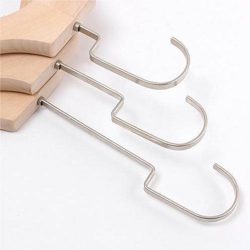 Golden Flat Hooks Hanger Accessories Metal Hooks Chrome Gold Brass Hook for Wooden Hanger