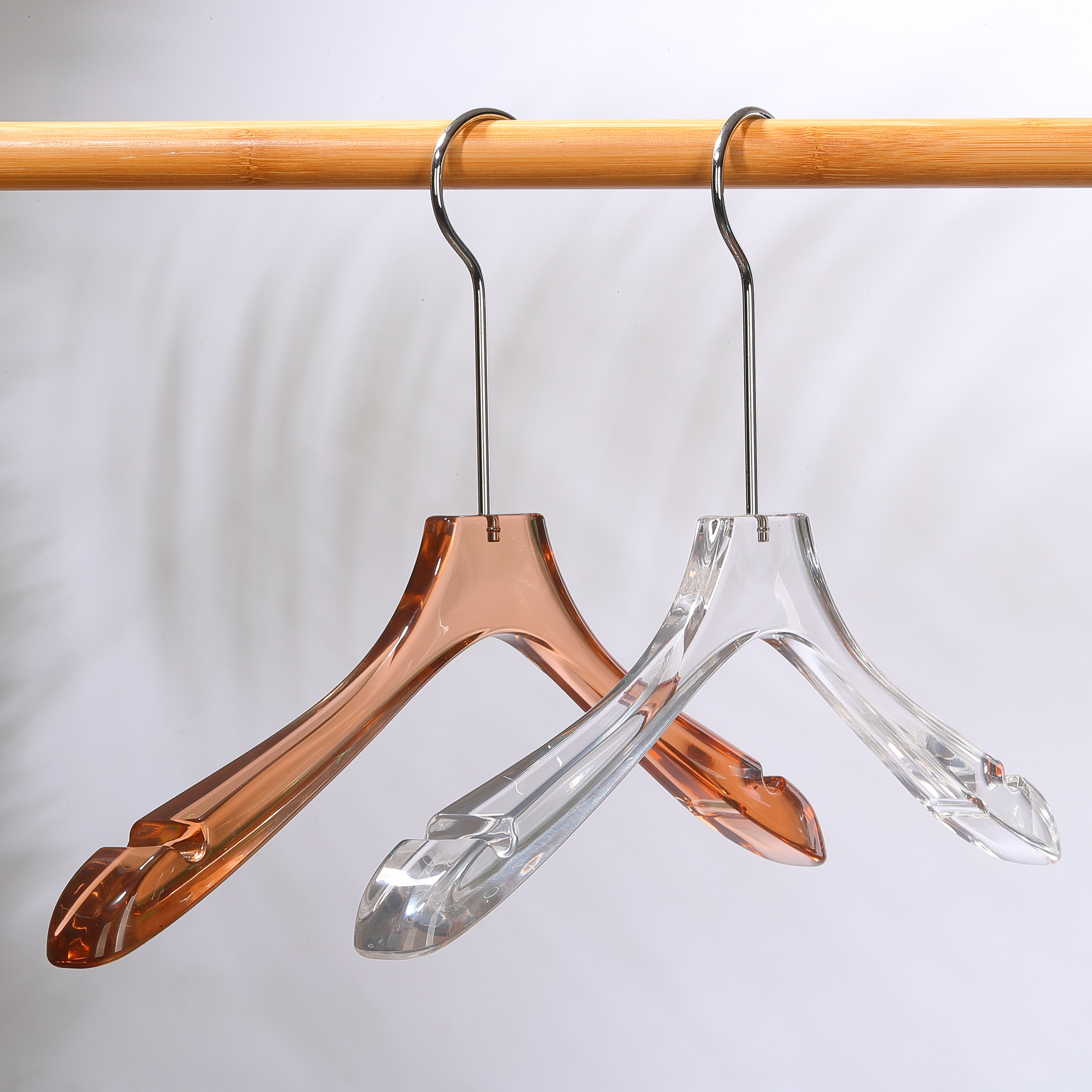 Acrylic Hanger Custom Acrylic Cloth Hangers Transparent Eco-friendly Plastic Luxury Iron Multifunction Clothing Organizer