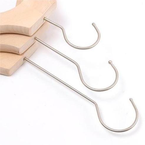 Golden Flat Hooks Hanger Accessories Metal Hooks Chrome Gold Brass Hook for Wooden Hanger