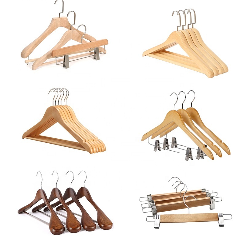 Low MOQ Custom Logo Sample Free coat clothing Custom wooden hangers for clothes