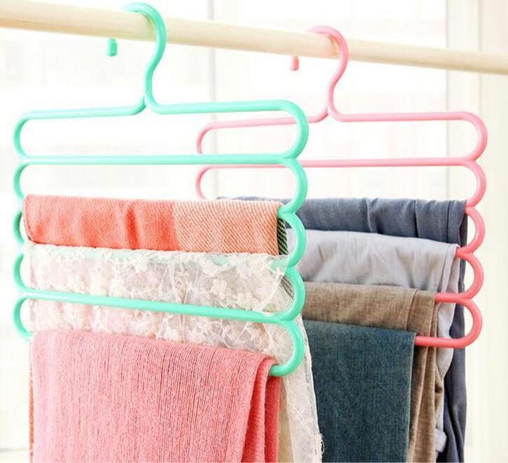 Multiple Colors Pant Hangers Plastic Scarf Hanger Hijab Hangers for Tie Belt