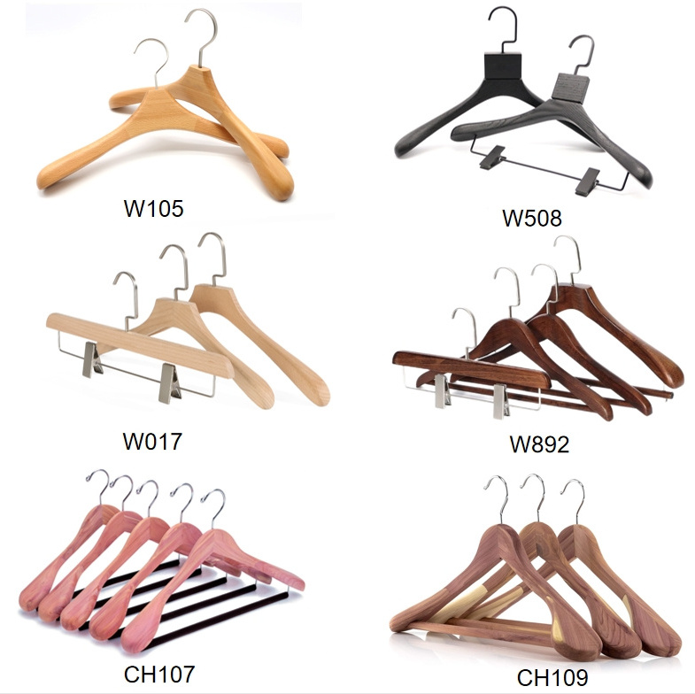 Sample Free Custom Logo Fast shipping cedar wooden clothes hangers with wood smell