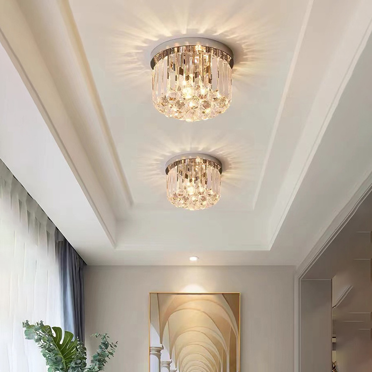 Ceiling light porch light aisle light luxury crystal cloakroom modern simple balcony corridor new lamps