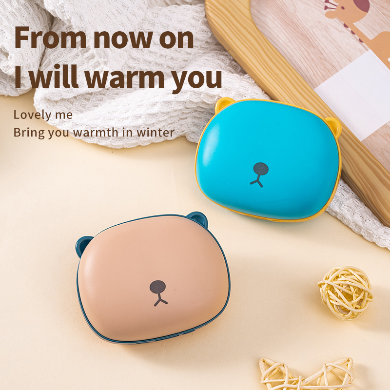 New Winter Rechargeable Cute Bear Portable Battery Pocket Hand Warmer Electric Reusable Power Bank Hand Warmer