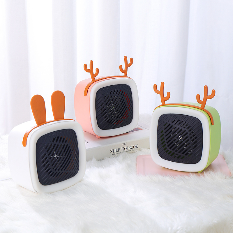 Portable Heater Plug In Electric Mini Desktop Retro Electric Heater Winter Indoor Hot Fan Heater