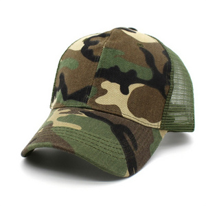 cotton mesh camo Mesh Snapback Cap custom logo sport baseball Hat in stock