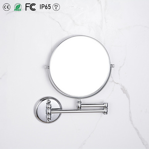 Mirrors Bathroom Wall Mounted Mirror Swing Arm 360 Degree Rotating Double-Sided Adjustable Shower Mirror