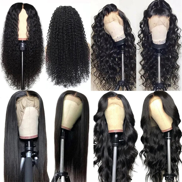 200% Human Hair Lace Frontal Glueless Wigs For Black Women,Wholesale Brazilian Virgin Hair Swiss Lace Front Wig Vendor