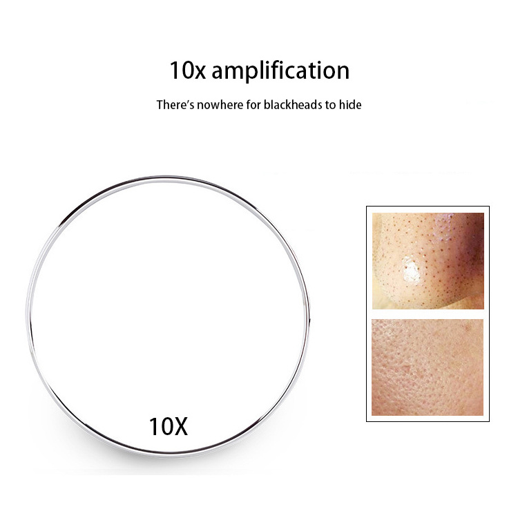 10X 20X Magnification Mini Glass Makeup Portable And Practical Suction Cup Magnifying Beauty Hi Mirror